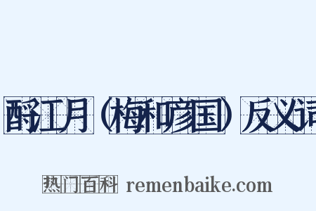 酹江月（梅和彦国）反义词是什么意思的图片